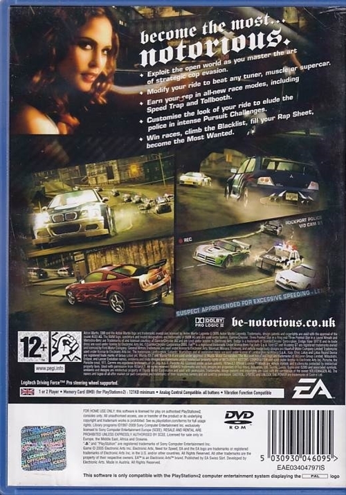 Need for Speed Most Wanted - PS2 (B Grade) (Genbrug)